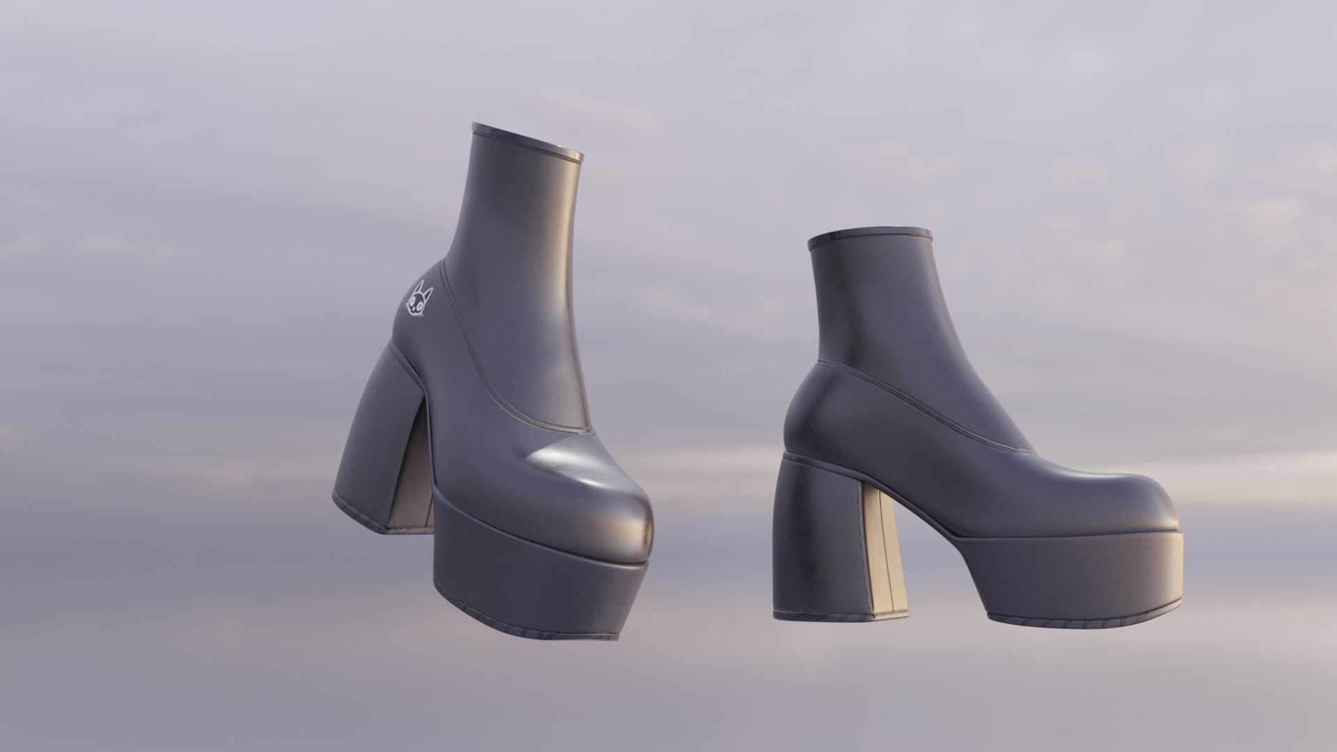Naked wolfe Boots 3D model_2