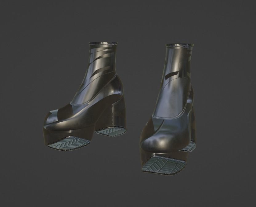 Naked wolfe Boots 3D model_7