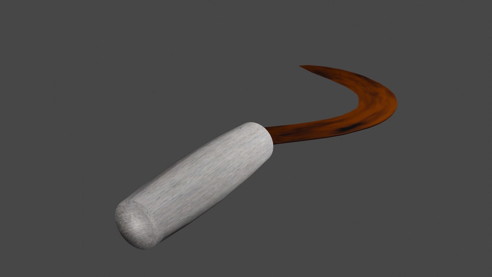 Rusty sickle 3D model_2