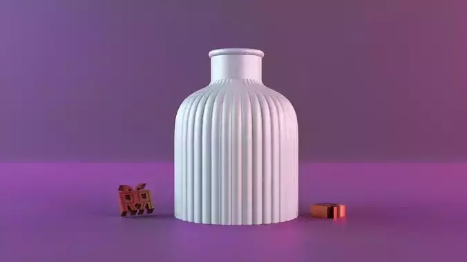 Grooved vase 3D print model