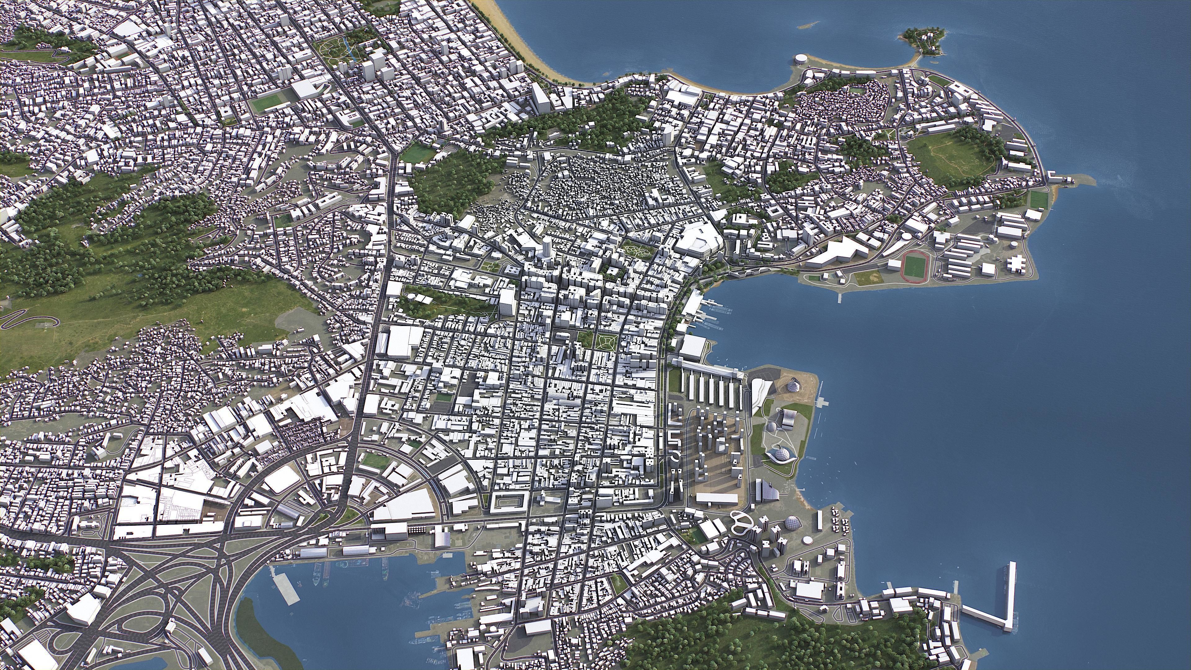 Niteroi - 3D City Model Low-poly 3D model_3