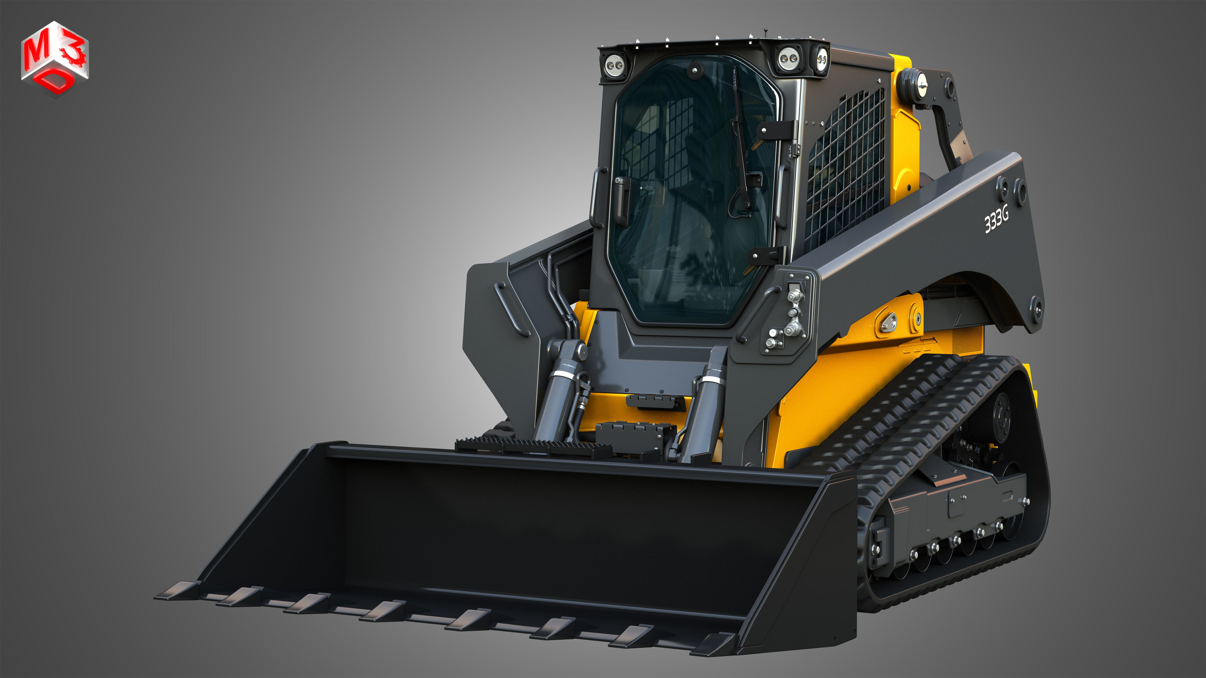333G Compact Track Loader - Bucket 3D model_13