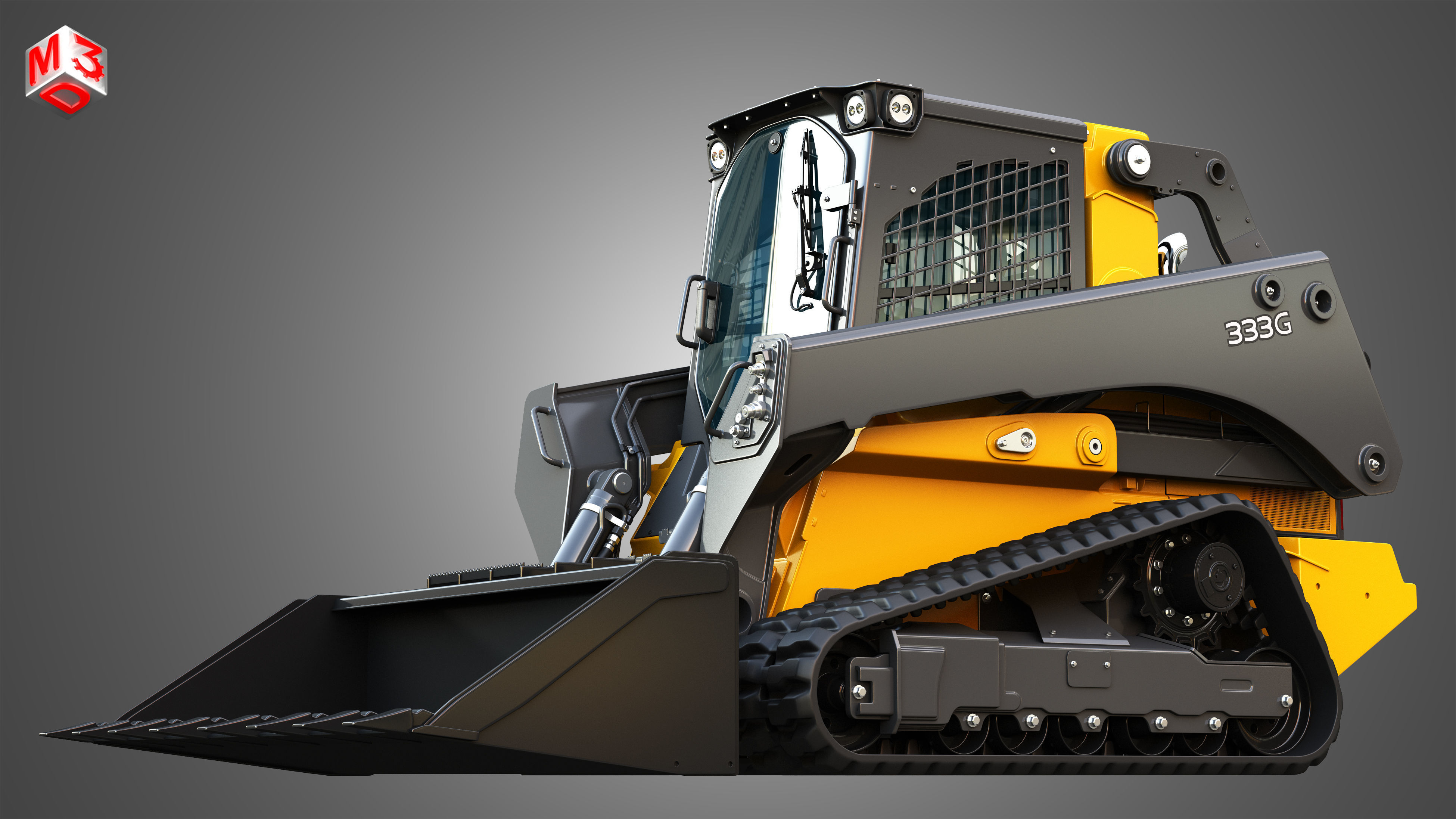 333G Compact Track Loader - Bucket 3D model_9