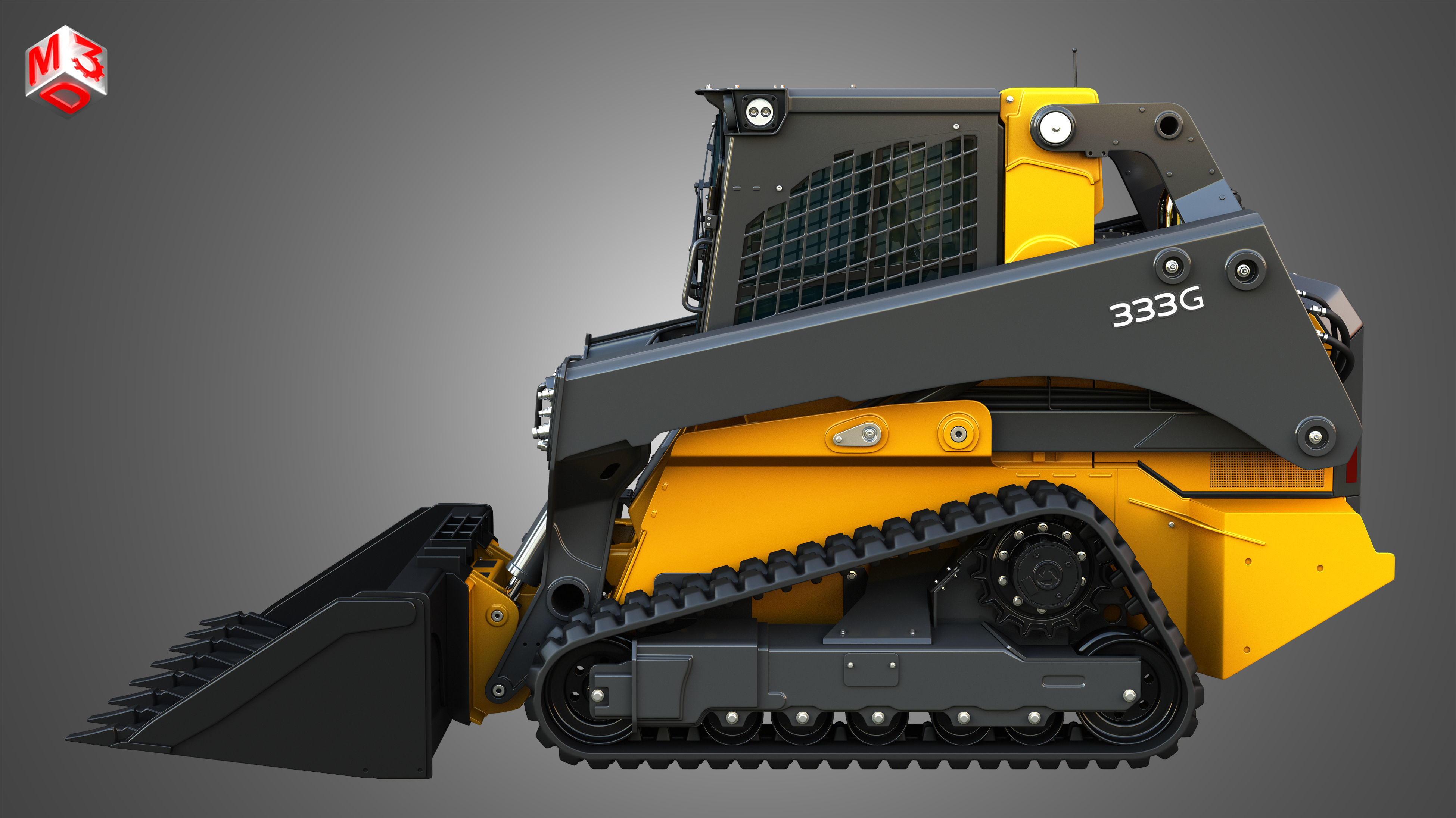 333G Compact Track Loader - Bucket 3D model_7