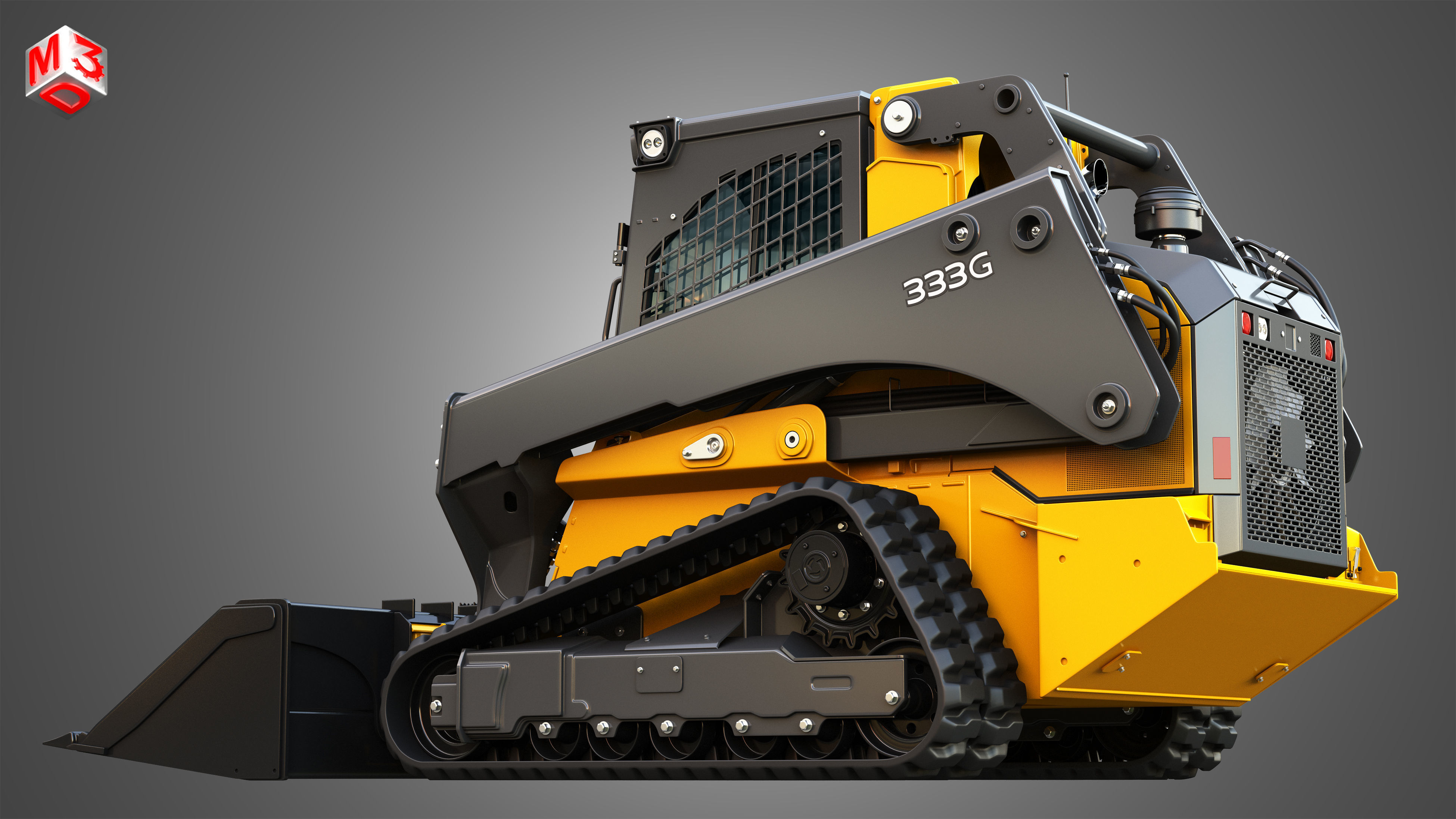 333G Compact Track Loader - Bucket 3D model_12