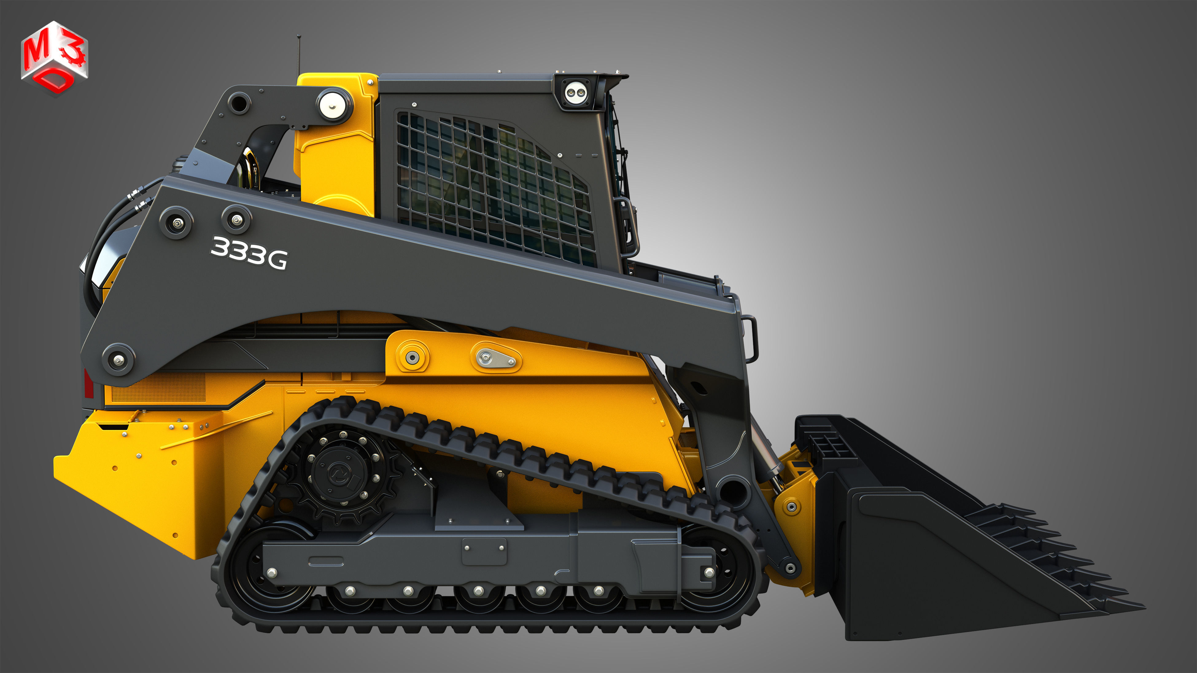 333G Compact Track Loader - Bucket 3D model_8