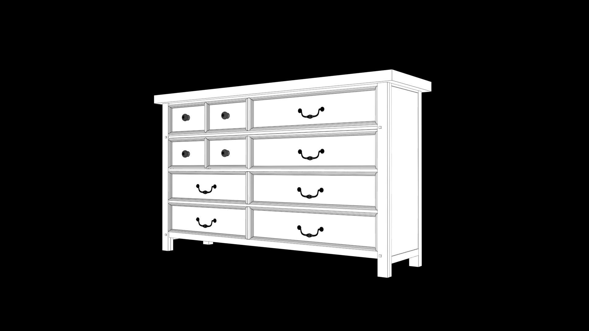 Dressing table 3D model_9