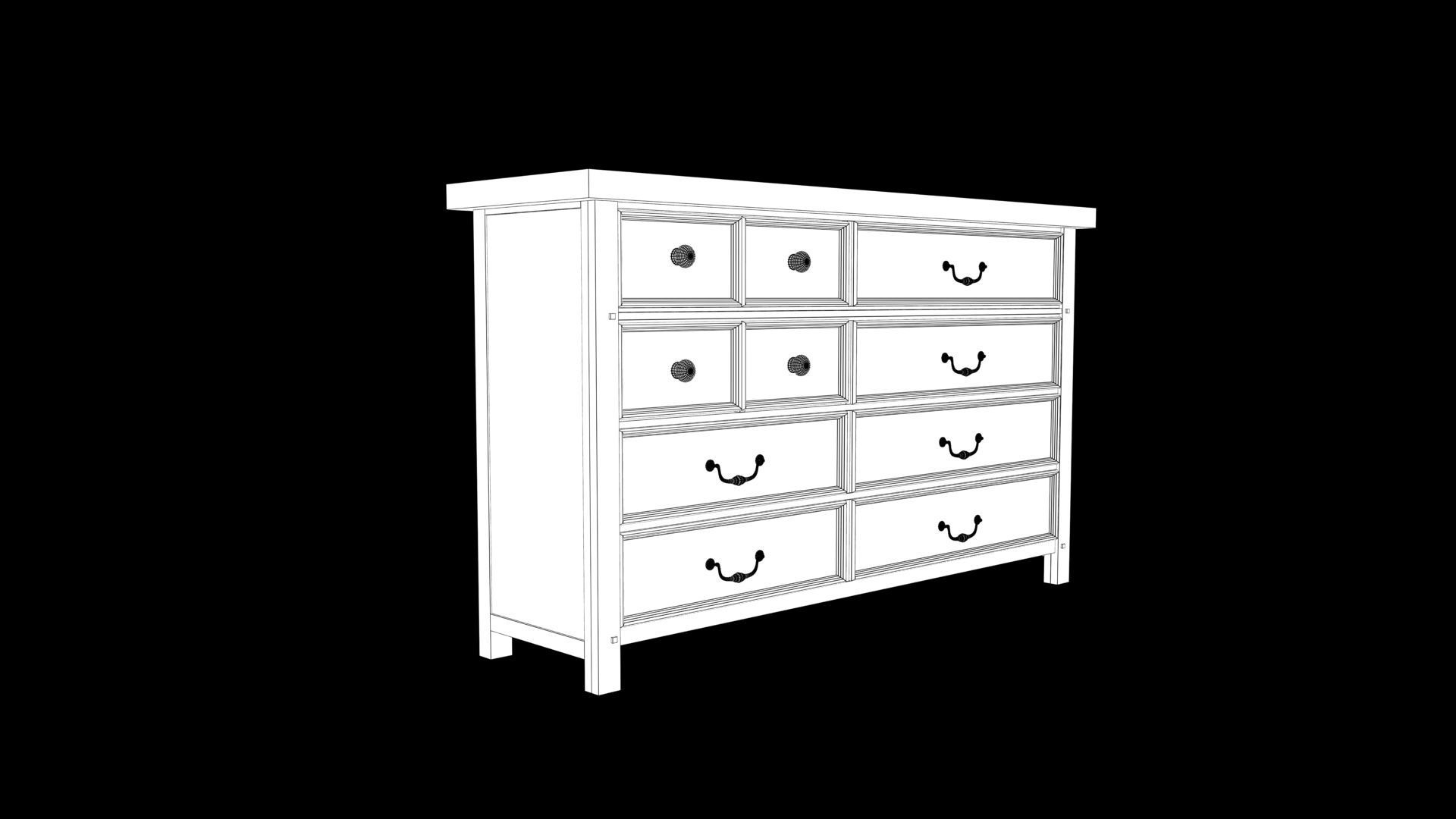 Dressing table 3D model_7