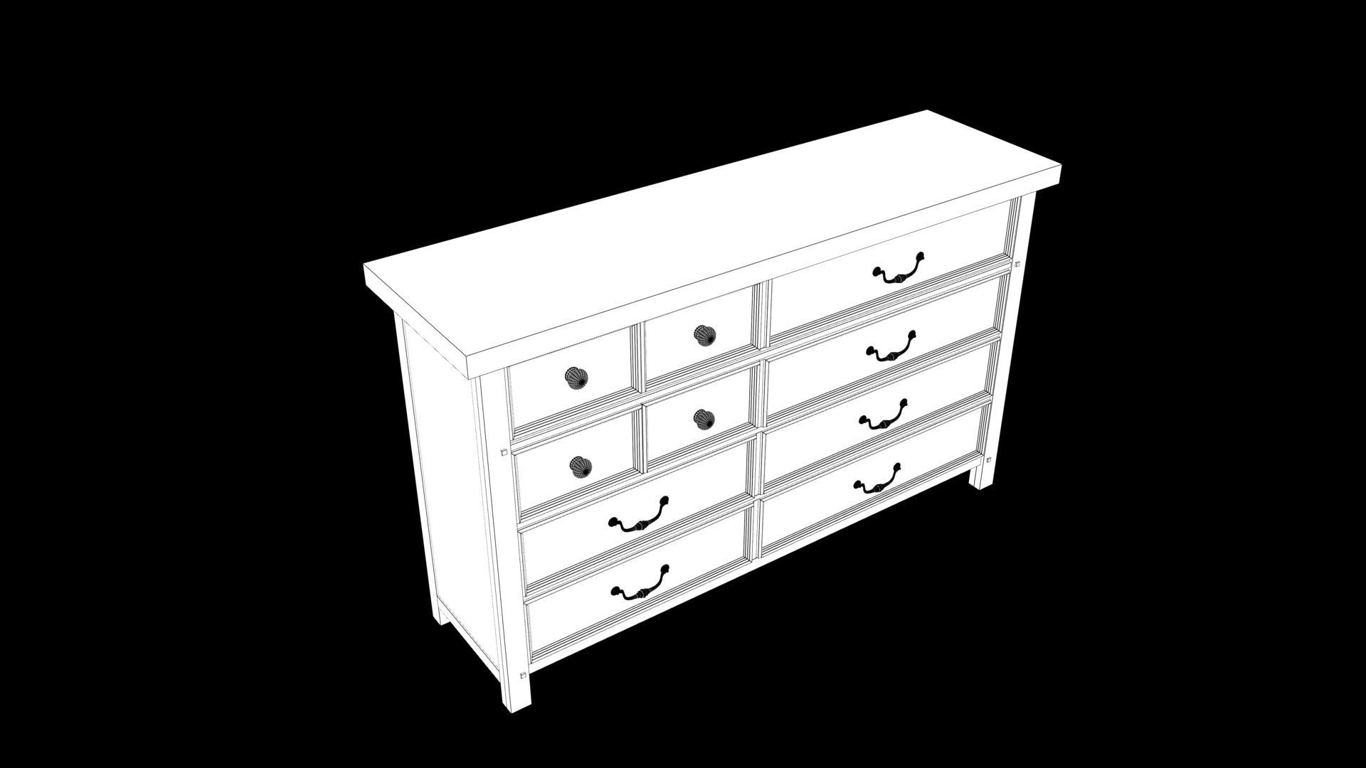 Dressing table 3D model_8