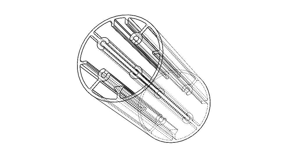 Aluminum Extruded Round Tube for Jigs Low-poly 3D model_35