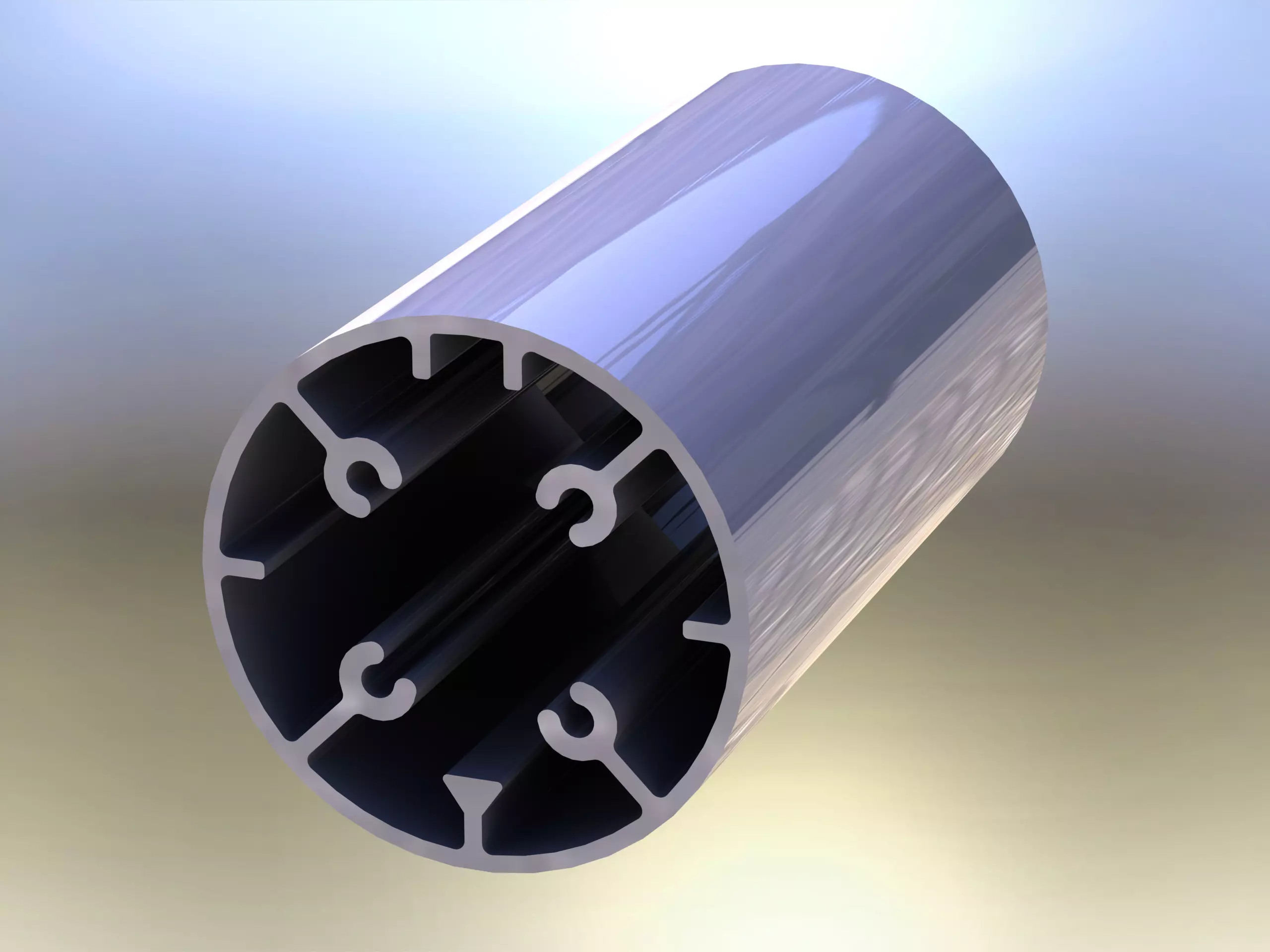 Aluminum Extruded Round Tube for Jigs Low-poly 3D model_0