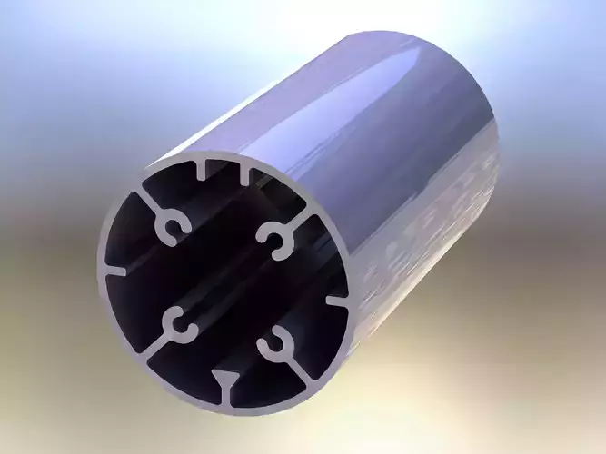 Aluminum Extruded Round Tube for Jigs Low-poly 3D model