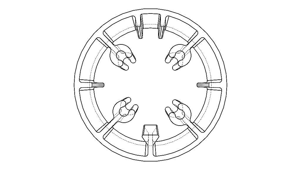 Aluminum Extruded Round Tube for Jigs Low-poly 3D model_7