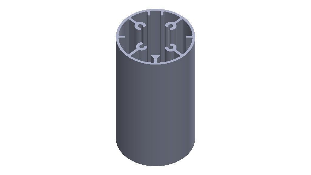 Aluminum Extruded Round Tube for Jigs Low-poly 3D model_17