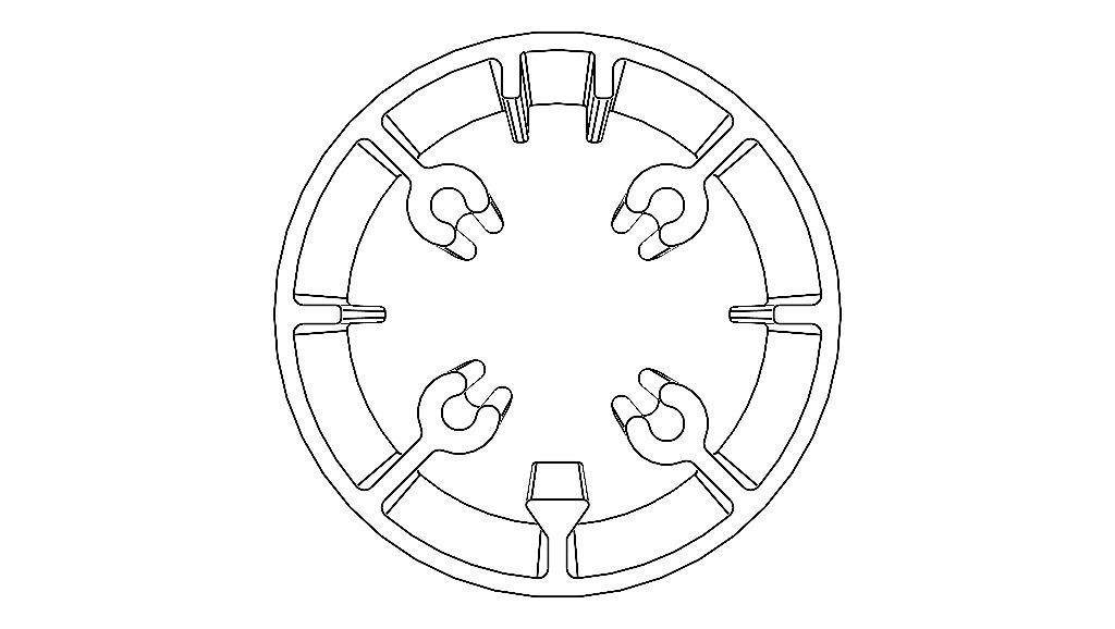 Aluminum Extruded Round Tube for Jigs Low-poly 3D model_6