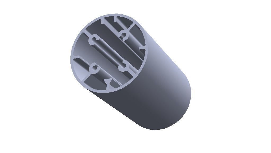 Aluminum Extruded Round Tube for Jigs Low-poly 3D model_37
