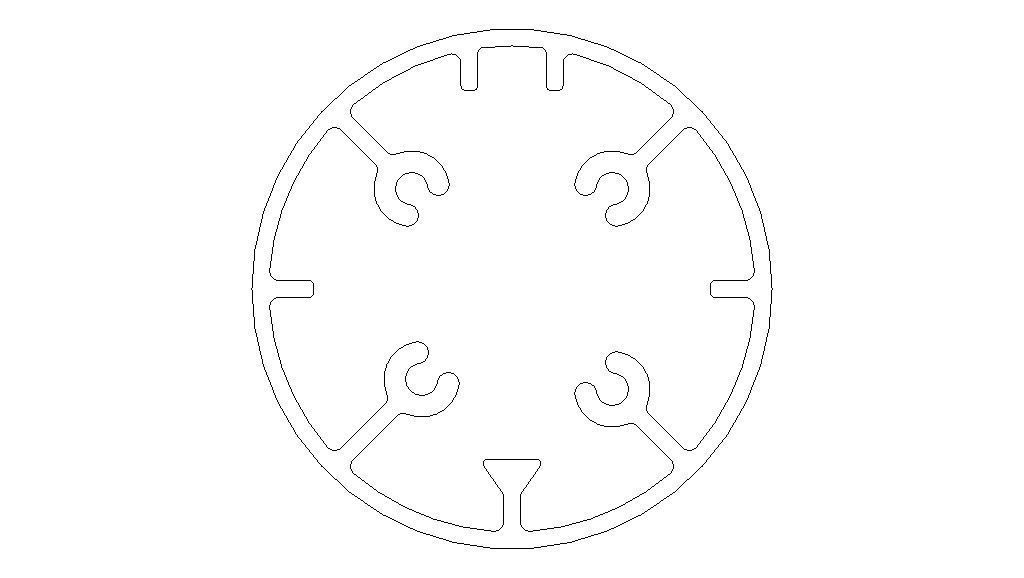 Aluminum Extruded Round Tube for Jigs Low-poly 3D model_12