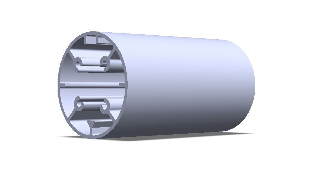 Aluminum Extruded Round Tube for Jigs Low-poly 3D model_33