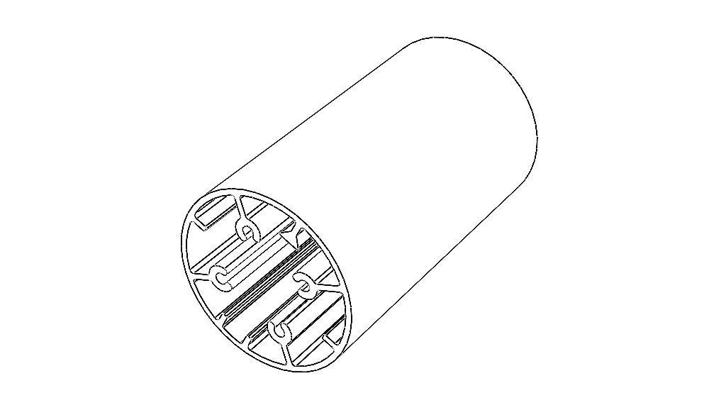 Aluminum Extruded Round Tube for Jigs Low-poly 3D model_26