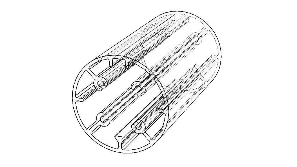 Aluminum Extruded Round Tube for Jigs Low-poly 3D model_3