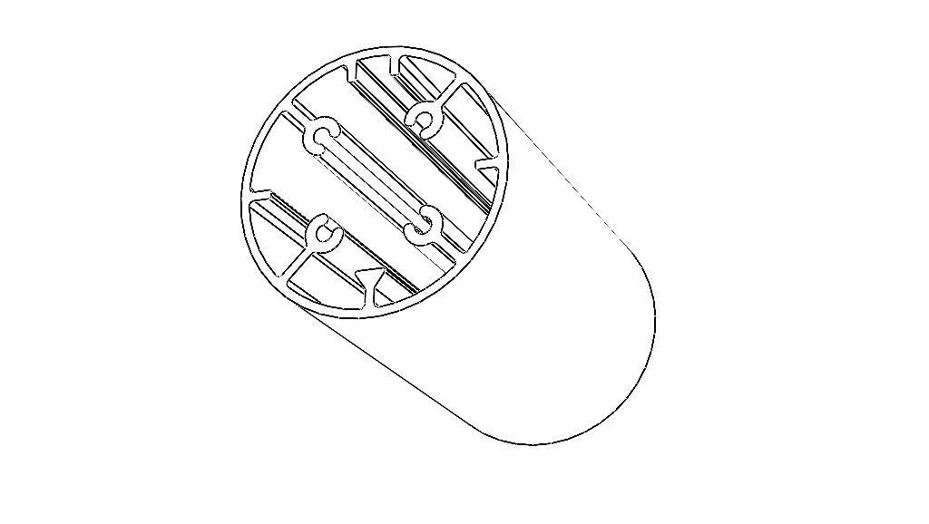Aluminum Extruded Round Tube for Jigs Low-poly 3D model_34