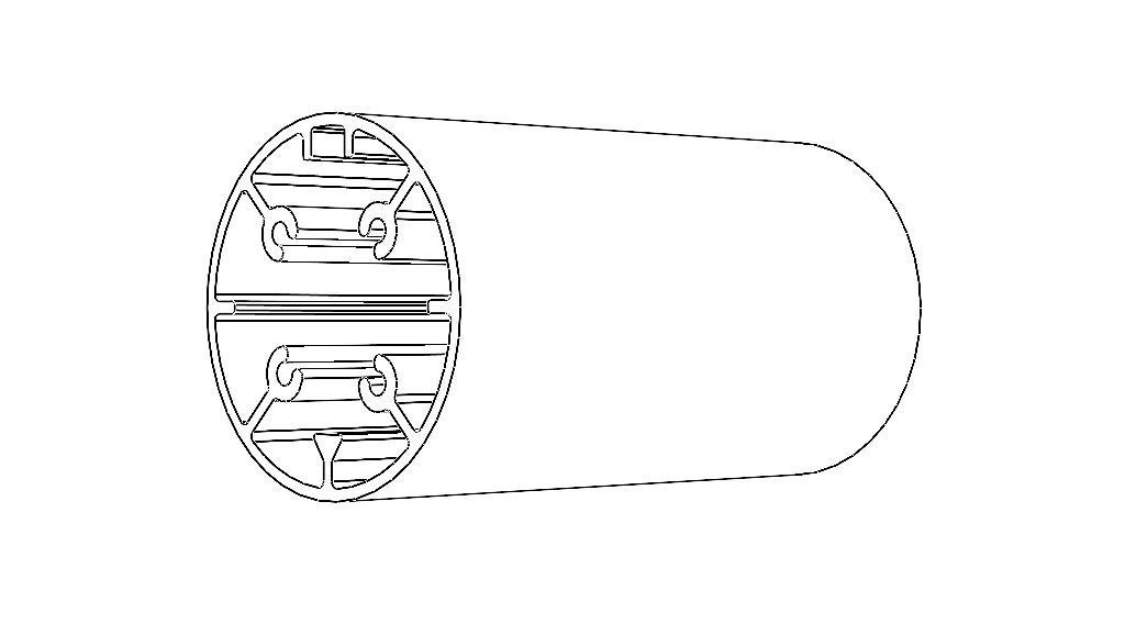 Aluminum Extruded Round Tube for Jigs Low-poly 3D model_30