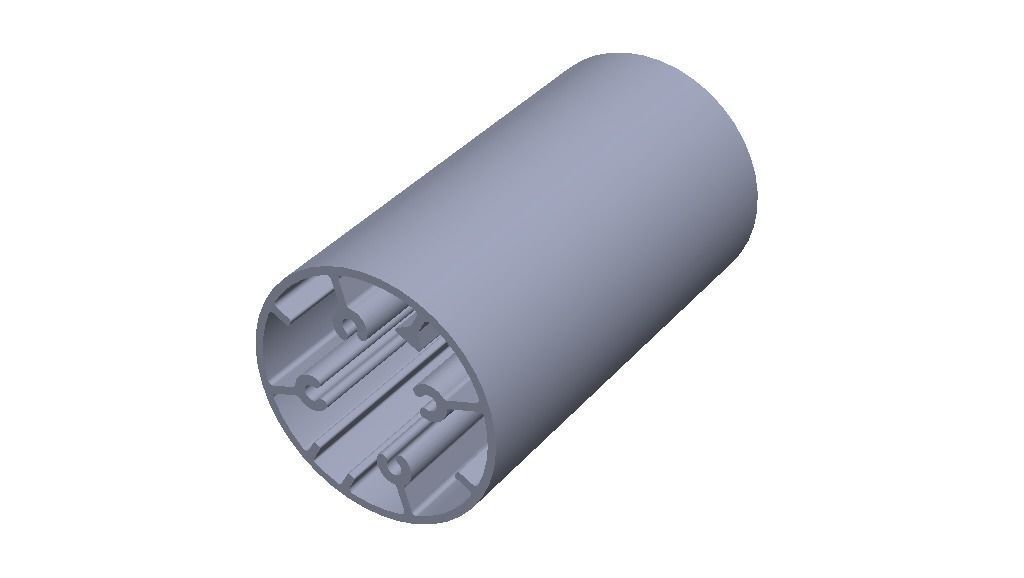 Aluminum Extruded Round Tube for Jigs Low-poly 3D model_29