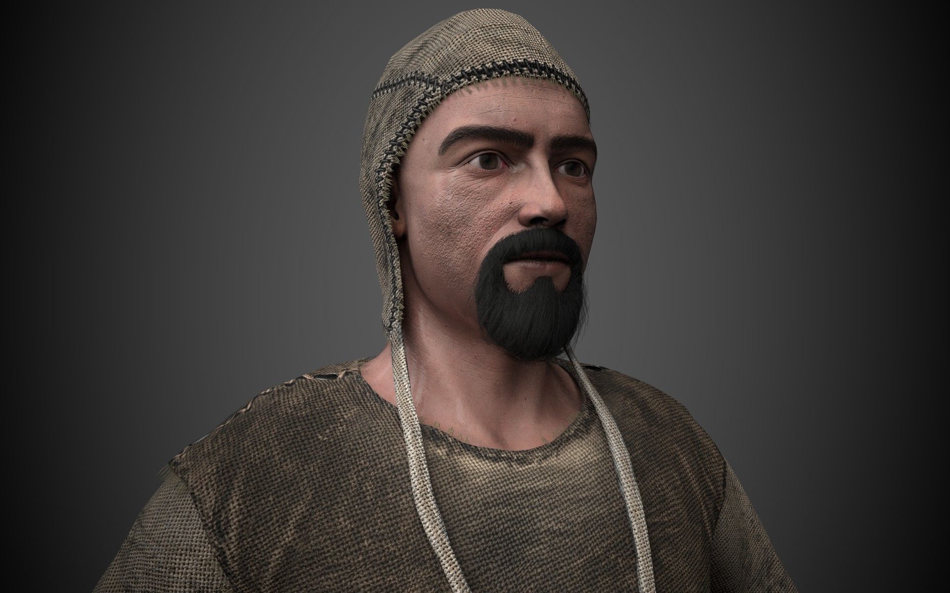 Farmer 2 Low-poly 3D model_2