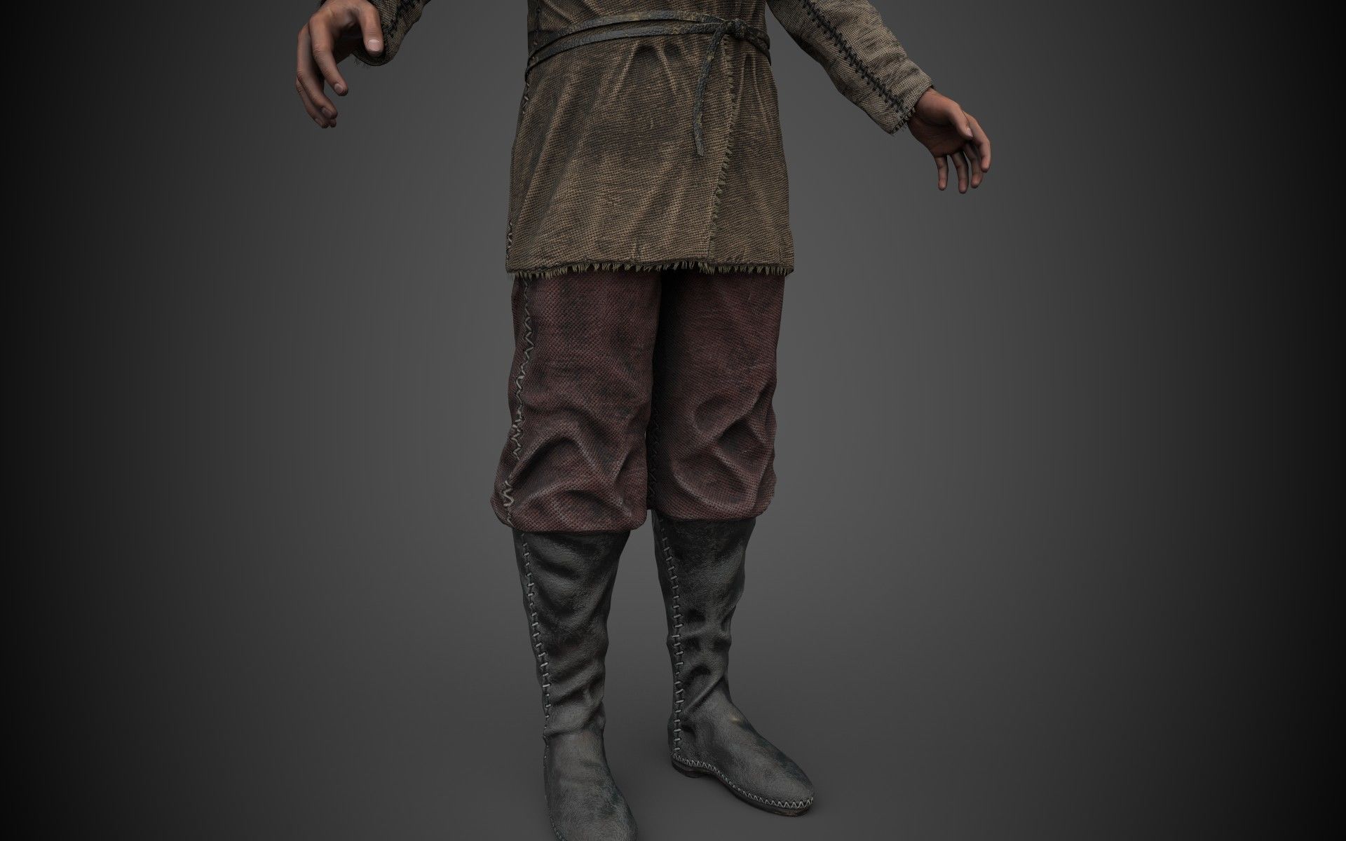 Farmer 2 Low-poly 3D model_4