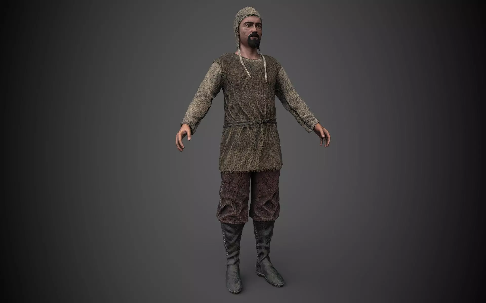 Farmer 2 Low-poly 3D model_0