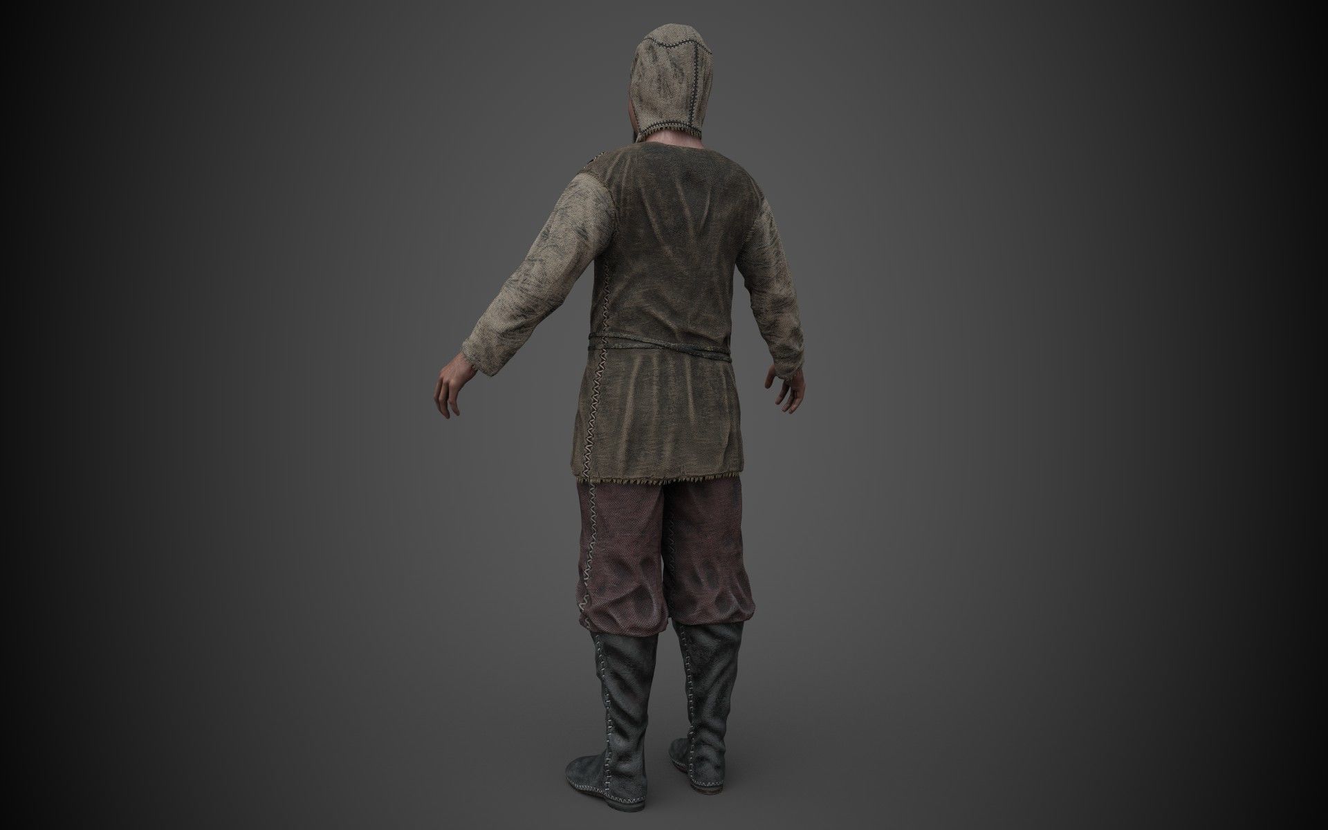 Farmer 2 Low-poly 3D model_1