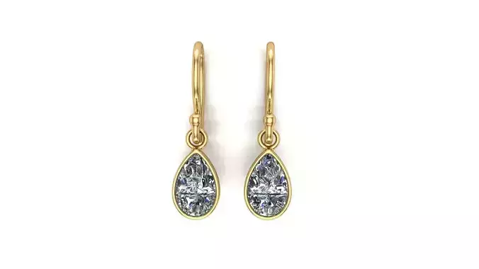 Diamond jewelry earring Coloured Classic E03 3D print model 3D print model