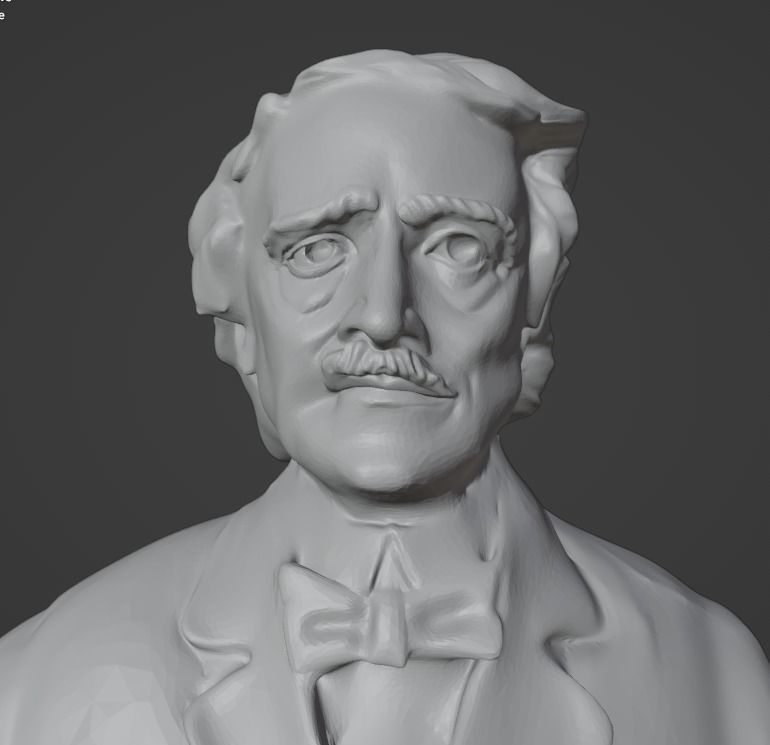 Edgar Allan Poe 3D print model_4