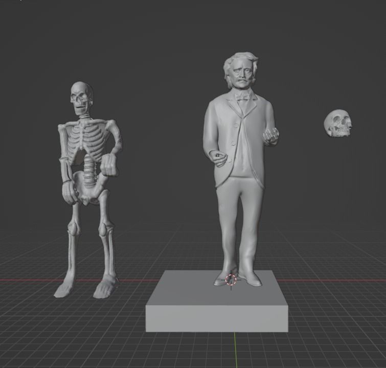 Edgar Allan Poe 3D print model_1