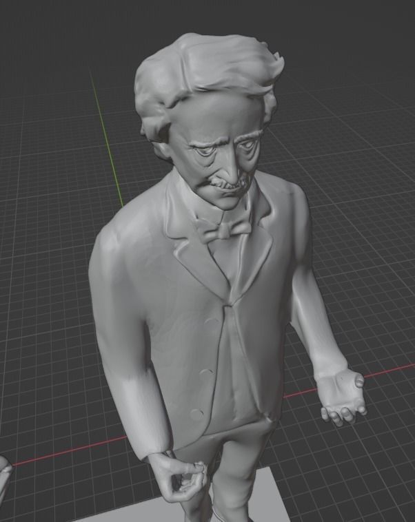 Edgar Allan Poe 3D print model_2