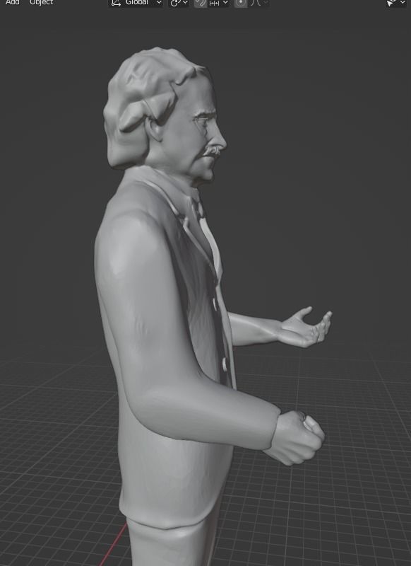 Edgar Allan Poe 3D print model_3