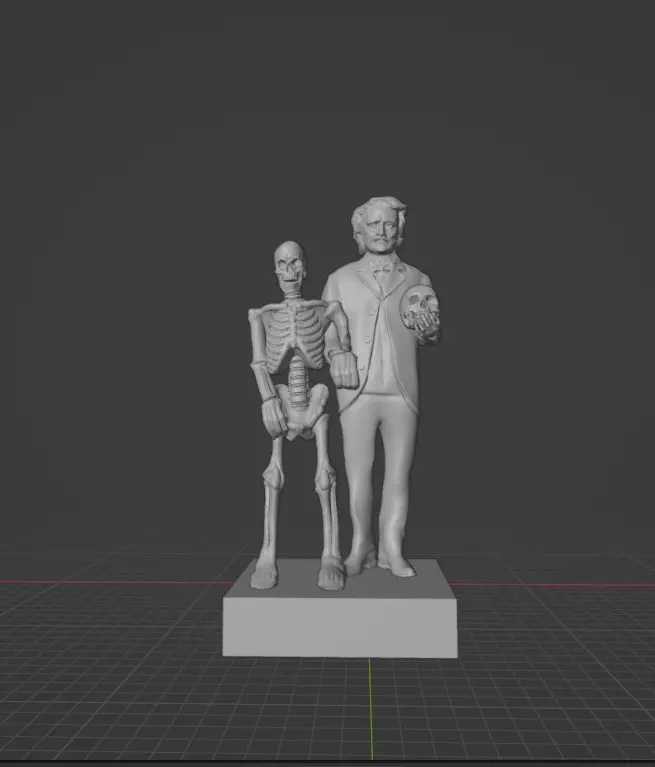 Edgar Allan Poe 3D print model_0