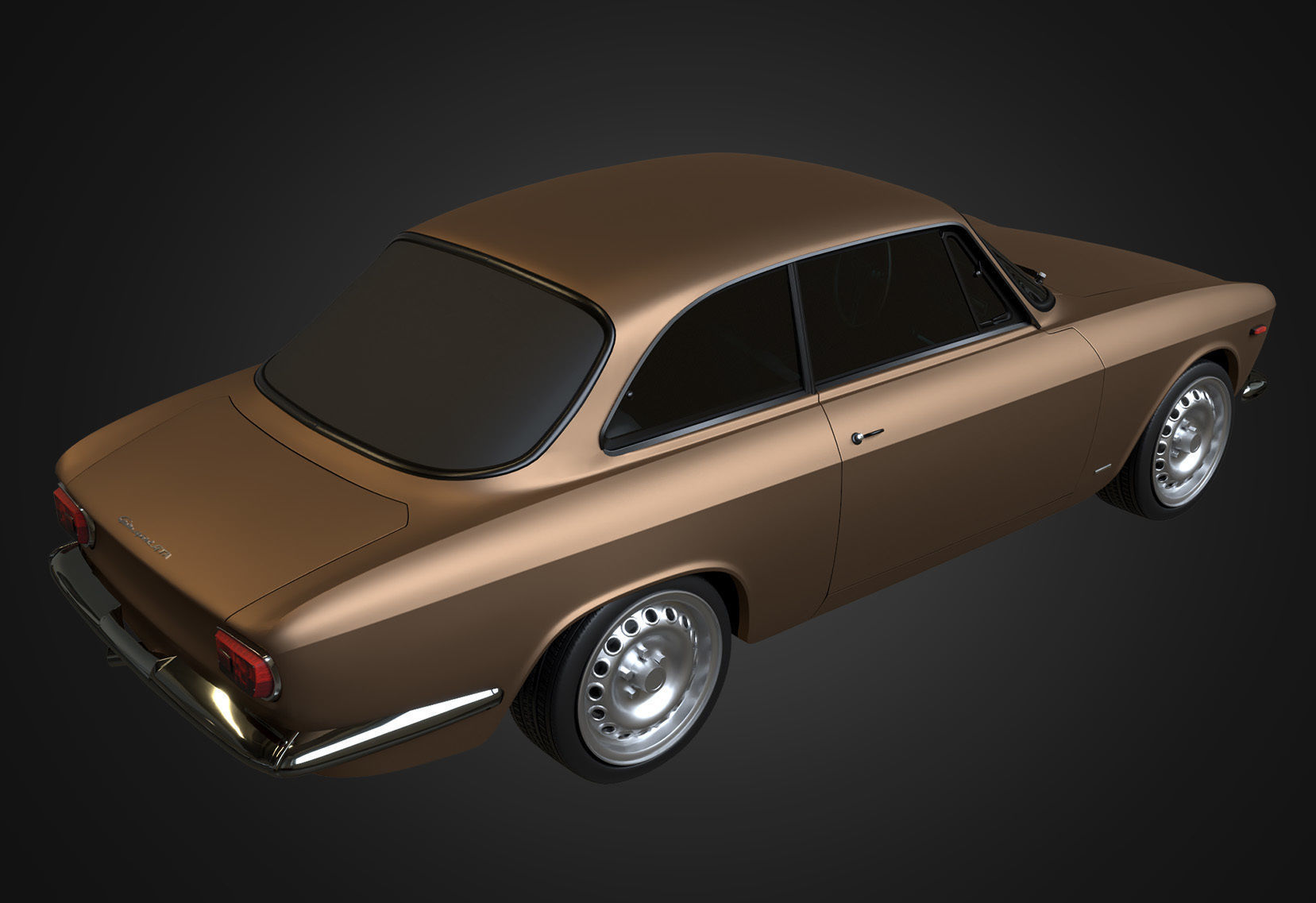  Alfa Romeo Giulia Sprint GTA Stradale 1965 Free low-poly 3D model_11