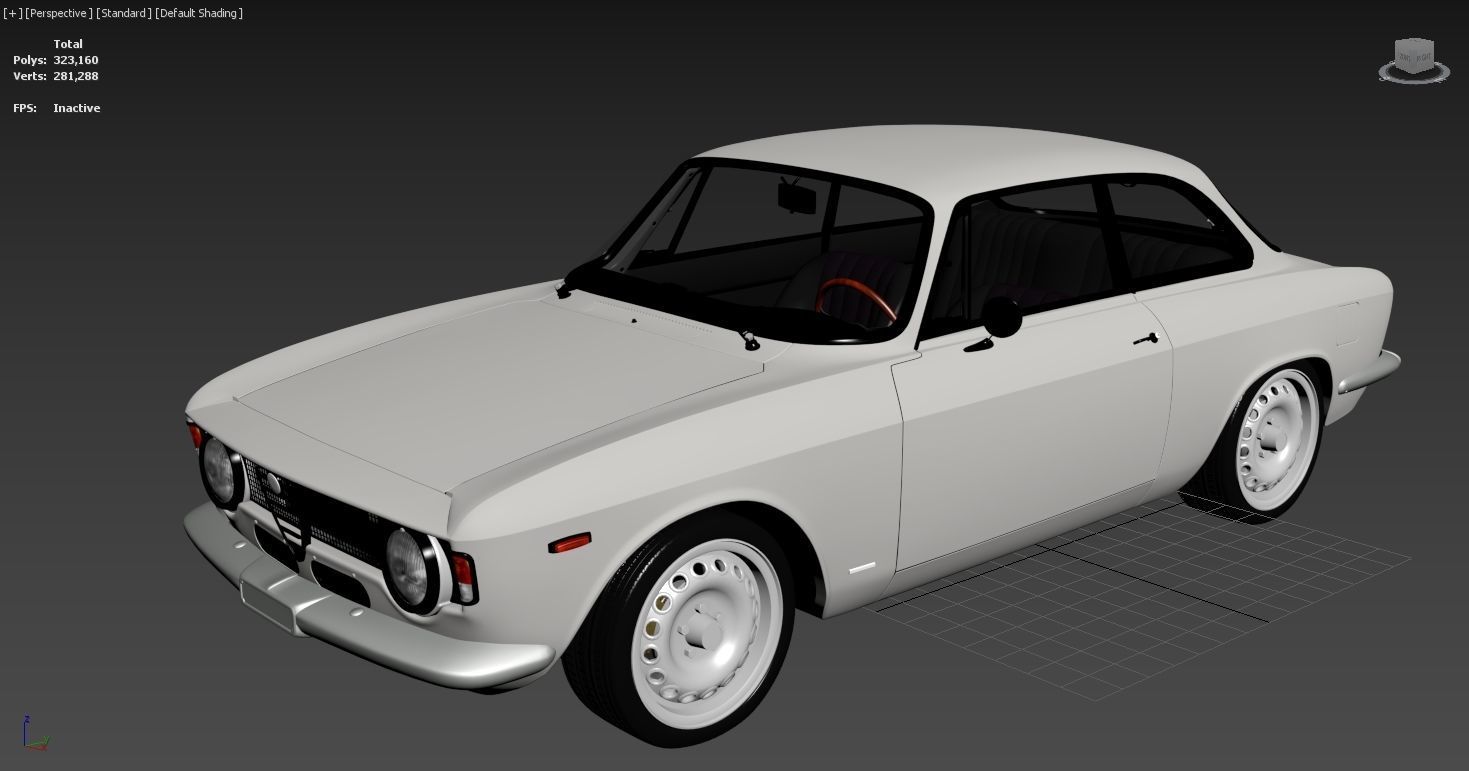  Alfa Romeo Giulia Sprint GTA Stradale 1965 Free low-poly 3D model_19
