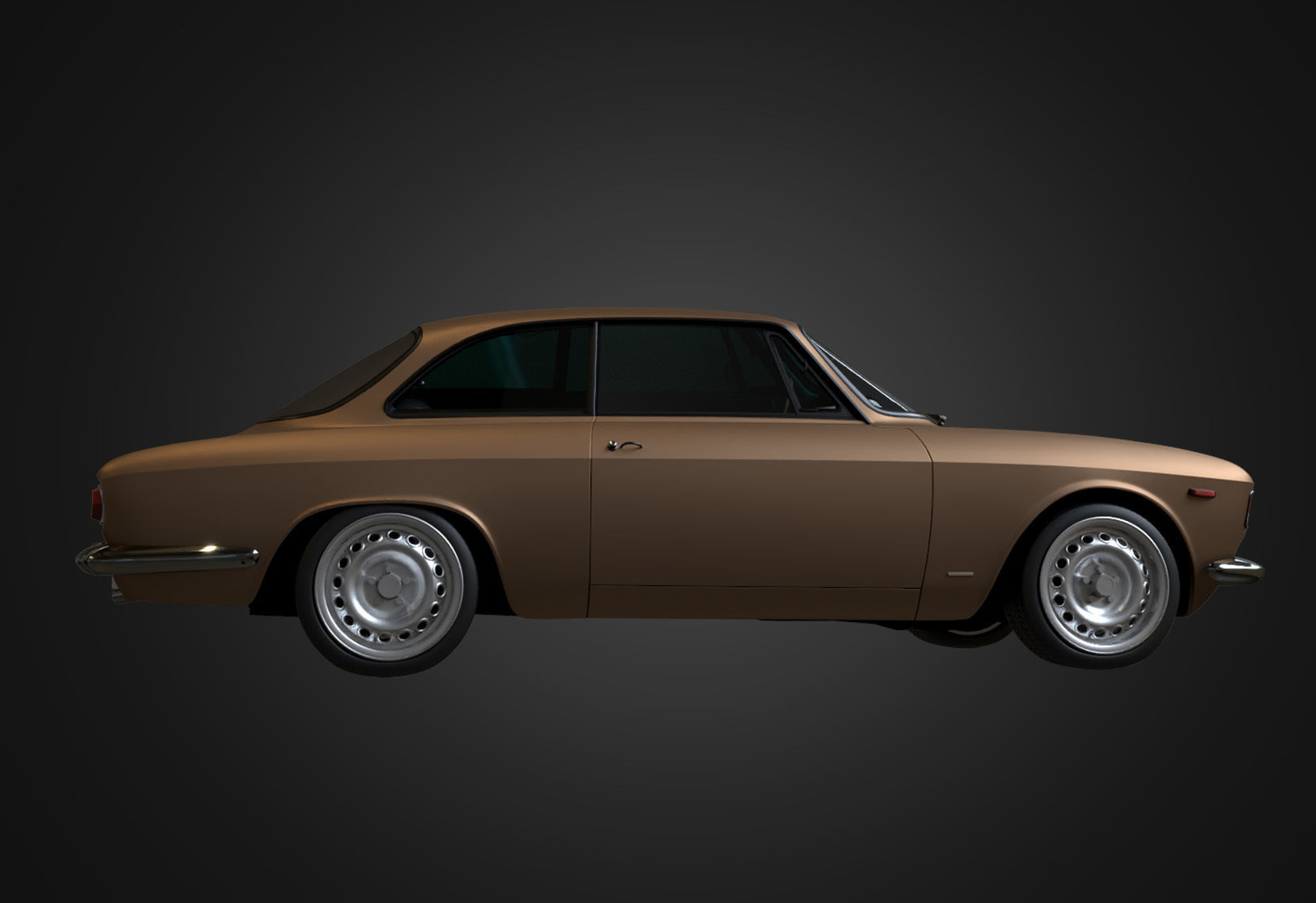  Alfa Romeo Giulia Sprint GTA Stradale 1965 Free low-poly 3D model_14