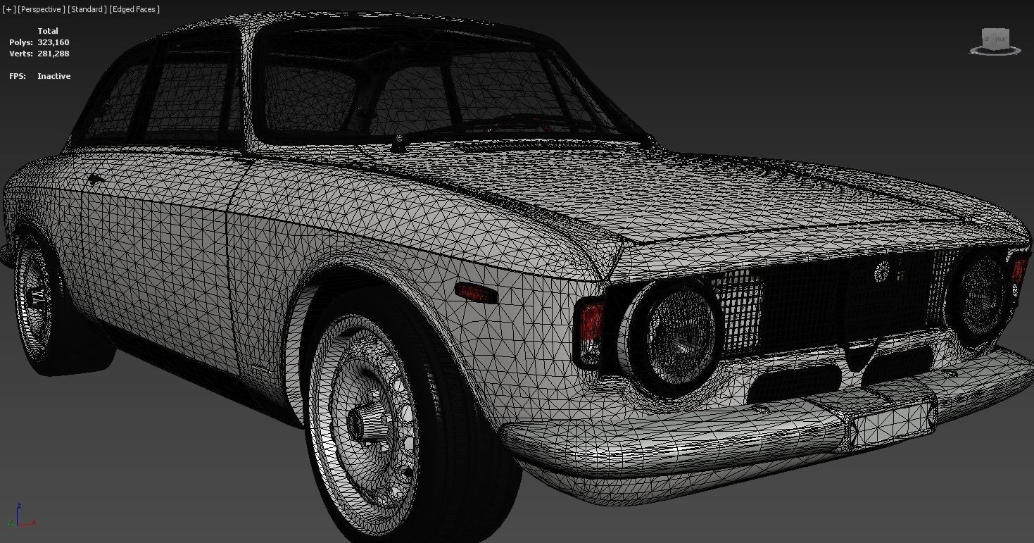  Alfa Romeo Giulia Sprint GTA Stradale 1965 Free low-poly 3D model_22