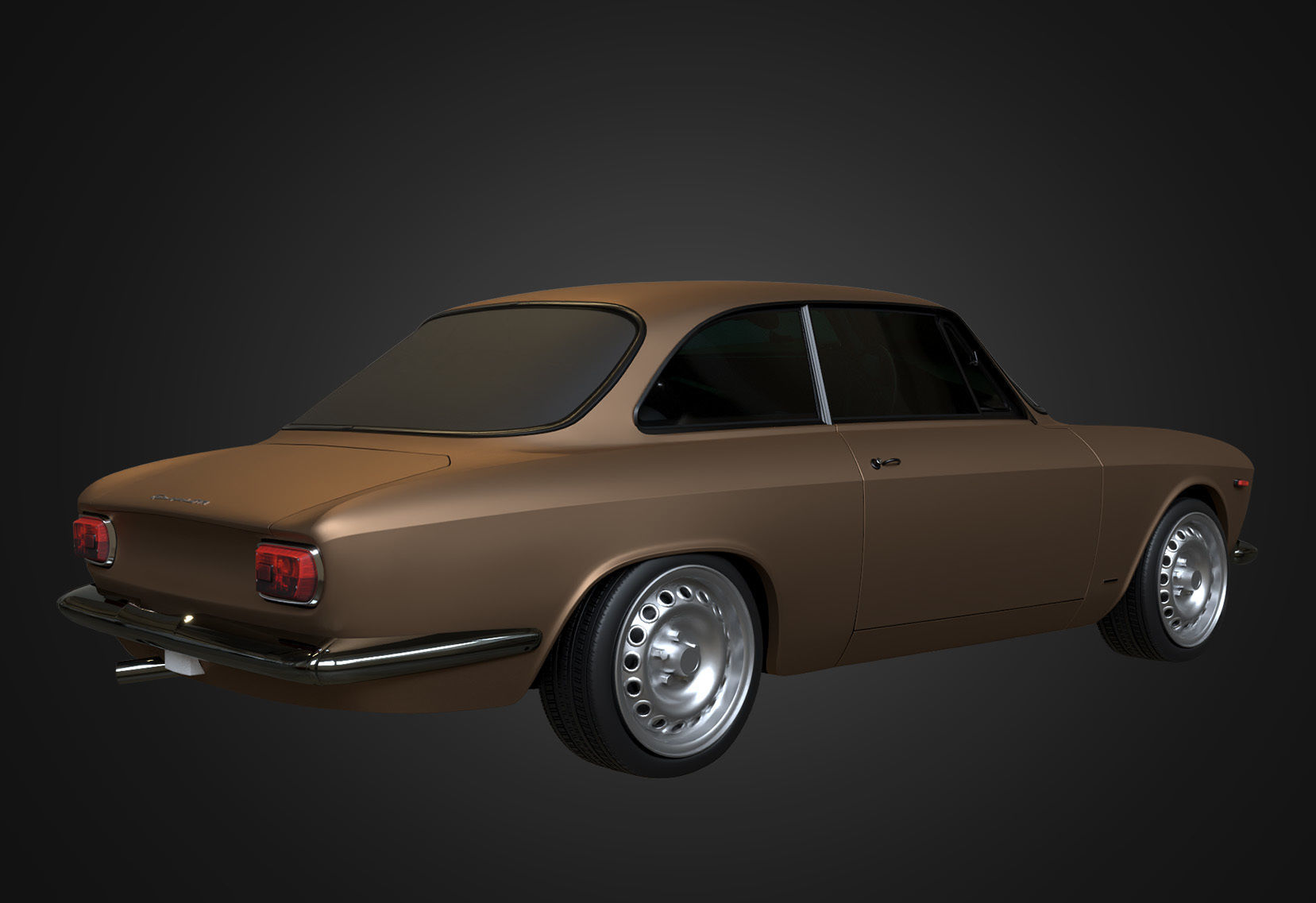  Alfa Romeo Giulia Sprint GTA Stradale 1965 Free low-poly 3D model_10