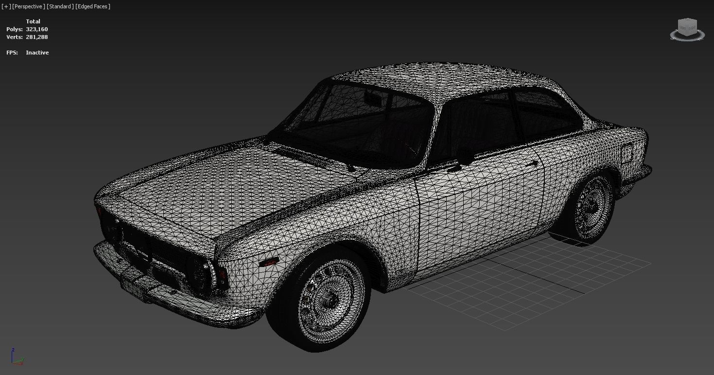  Alfa Romeo Giulia Sprint GTA Stradale 1965 Free low-poly 3D model_21
