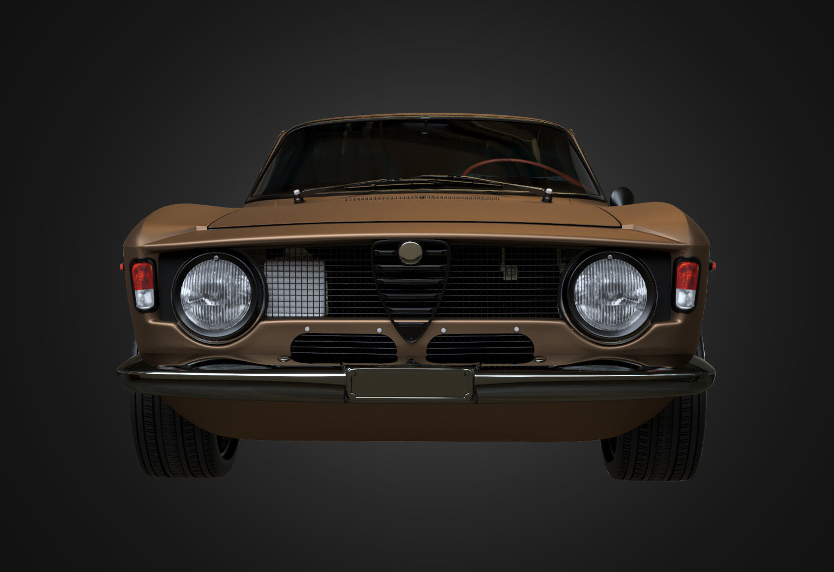  Alfa Romeo Giulia Sprint GTA Stradale 1965 Free low-poly 3D model_13