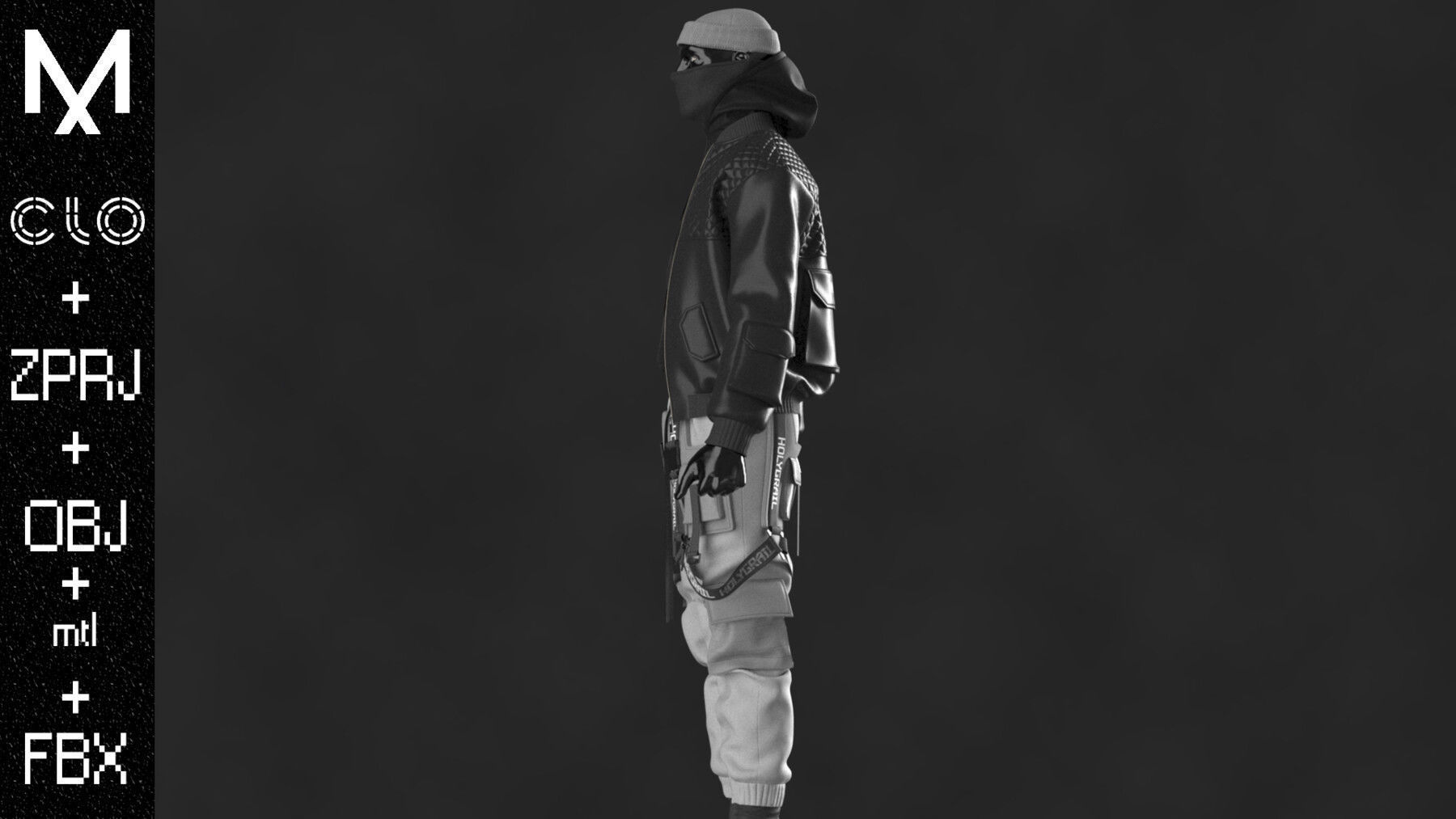 OUTFIT MALE  OBJ mtl FBX ZPRJ 3D model_5