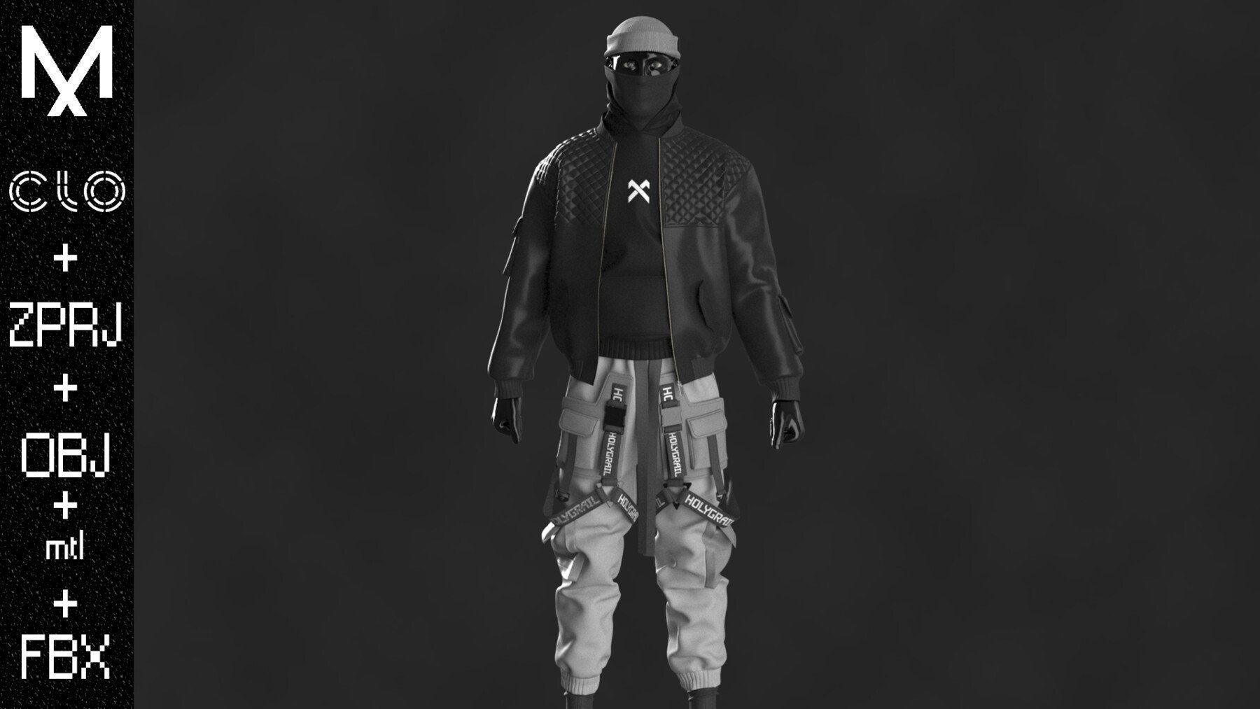 OUTFIT MALE  OBJ mtl FBX ZPRJ 3D model_2