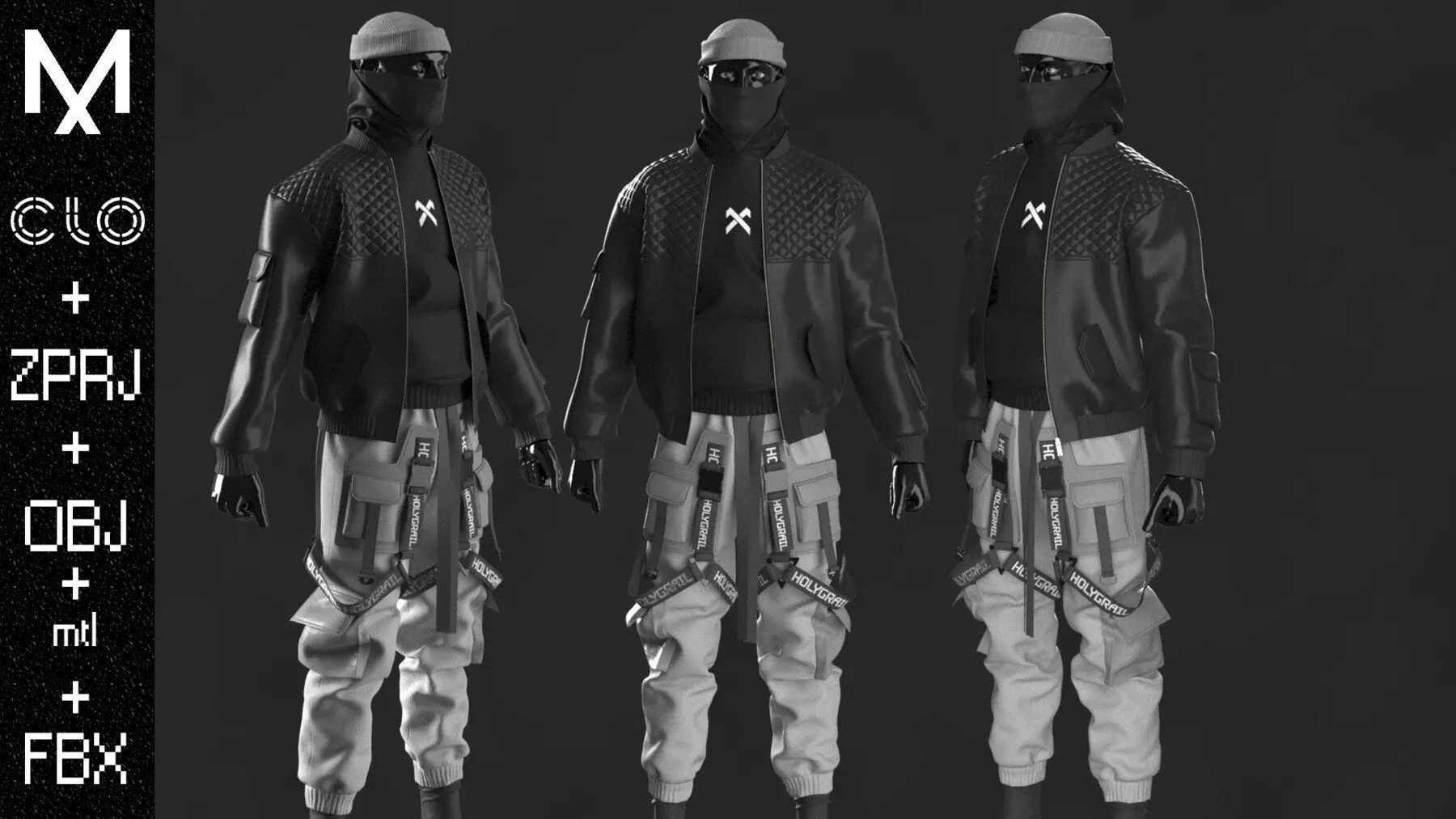 OUTFIT MALE  OBJ mtl FBX ZPRJ 3D model_0
