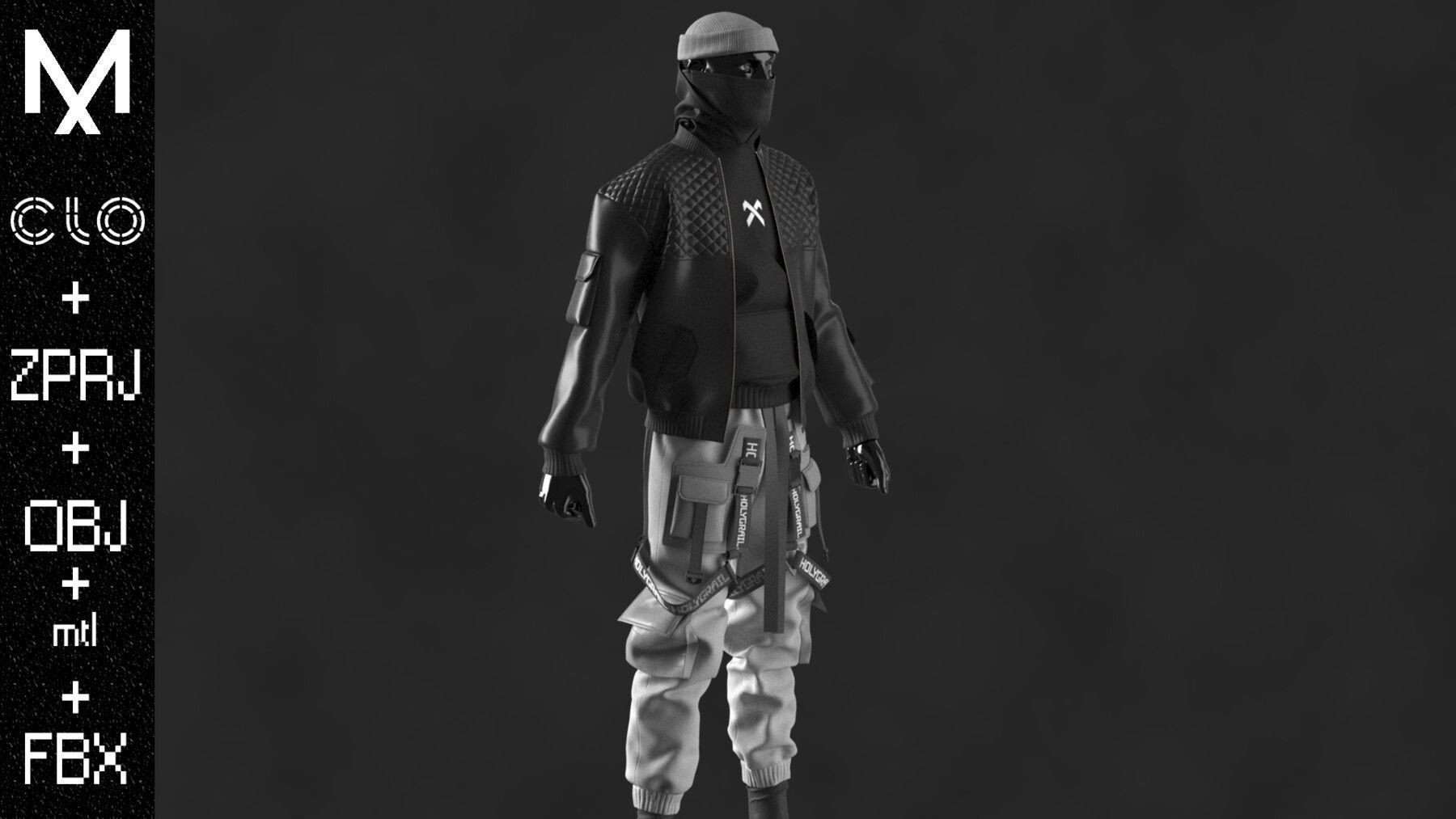 OUTFIT MALE  OBJ mtl FBX ZPRJ 3D model_3