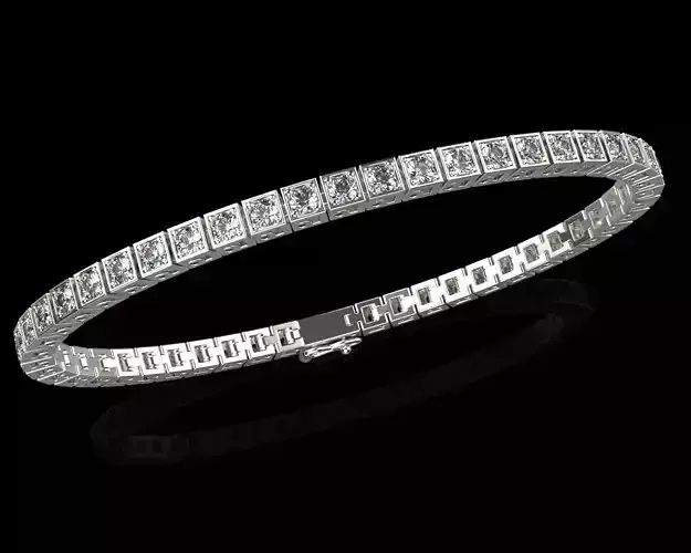 Tennis Bracelet  136 3D print model