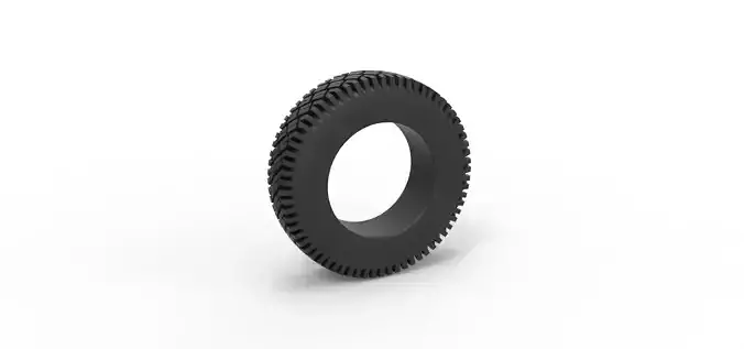 Offroad tire 71 Scale 1 to 25 3D print model